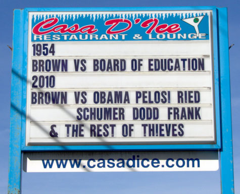 1954 Brown vs Board Of Education   2010 Brown vs Obama Pelosi Ried Schumer Dodd Frank & The Rest Of The Theives