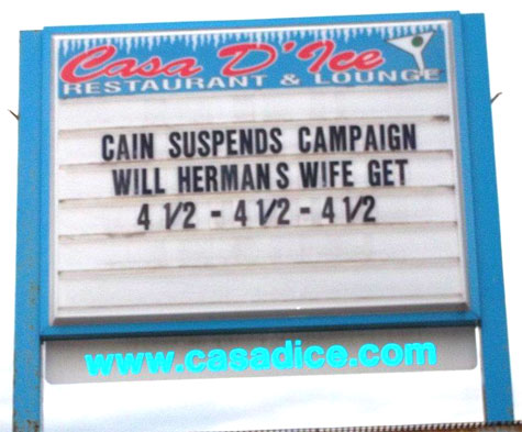 Cain Suspends Campaign   Will Herman's Wife Get 4-1/2   4-1/2   4-1/2?